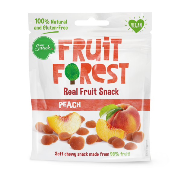 MySnack Naturaalne Virsikumaius 30g - Fruit Forest Real Fruit Snack Peach (package front)