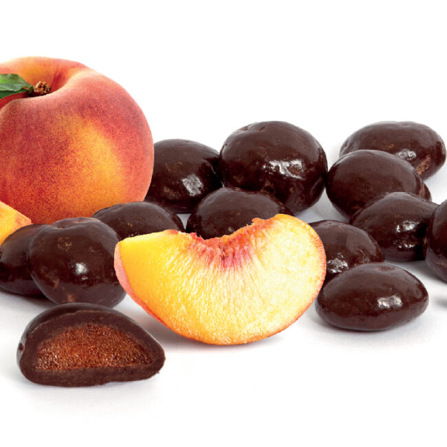 MySnack natural peach in dark chocolate 30g