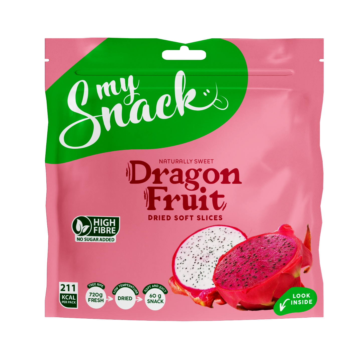 Dragon fruit snack pack front